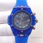 Hublot Big Bang Unico Sapphire Replica Watch - Blue Rubber Strap_th.jpg
